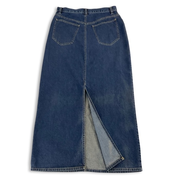 Liz Claiborne Dresses & Skirts - Liz Claiborne Maxi Skirt Vintage Denim Y2K Back Slit High Waist Boho Women’s 10